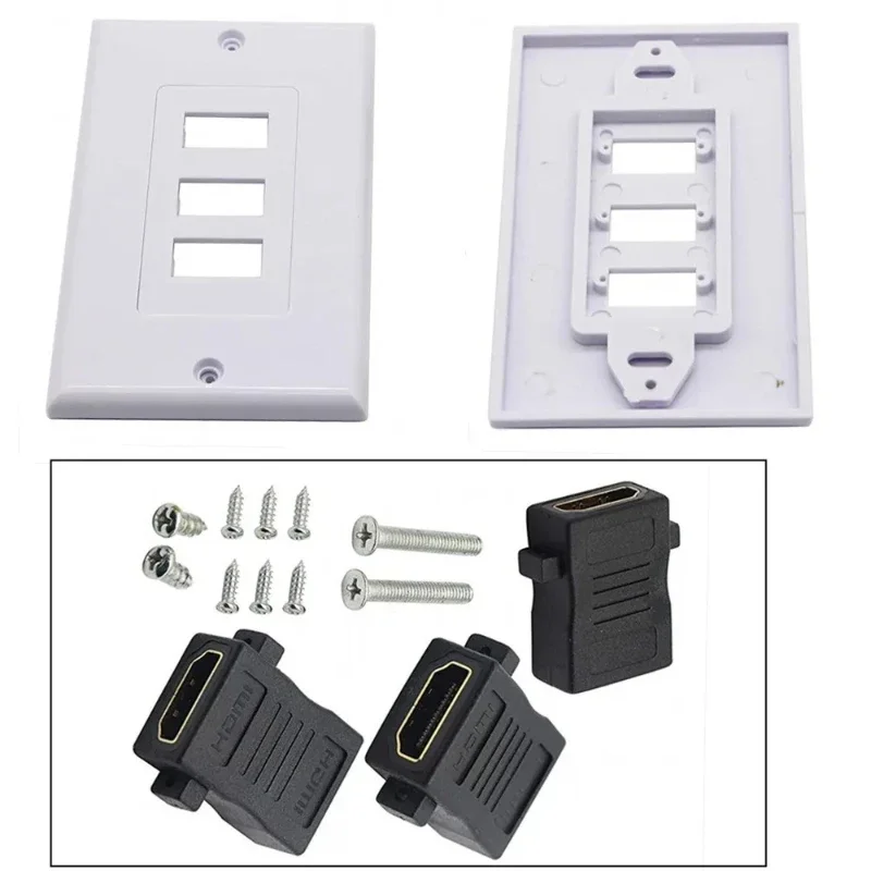 Enchufe de pared USB 3,0 de 3 puertos, tres puertos, compatible con HDMI, enchufe de placa de pared HD Usb3.0 VGA D-Sub, conector de salida de Panel de montaje en pared