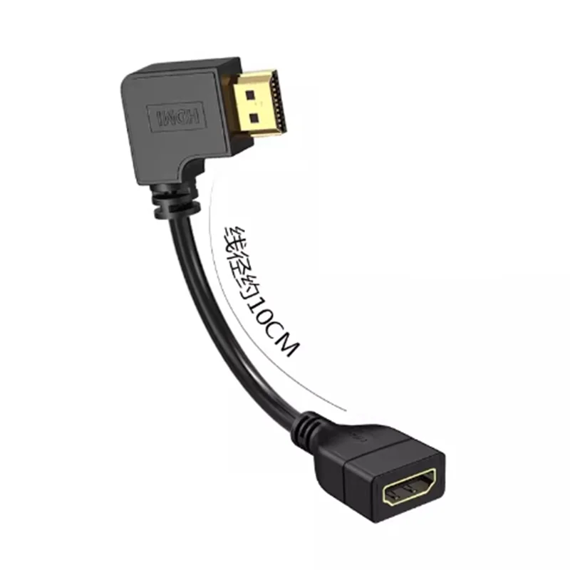 Cable de 0,15 m HDTV macho a hembra adaptador Mini Micro tipo D 90 grados ángulo recto macho a HDTV AF Cable de extensión