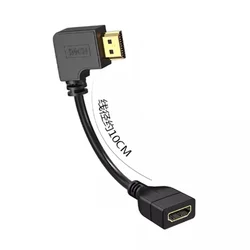 Cable de 0,15 m HDTV macho a hembra adaptador Mini Micro tipo D 90 grados ángulo recto macho a HDTV AF Cable de extensión