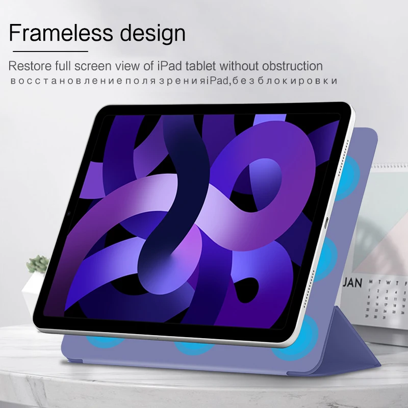 AJIUYU para iPad Air 4 5 10,9 "4. ° 5. funda inteligente magnética ultrafina para iPad Pro 11 2018 Tablet 1a generación con activación automática - imagen 2