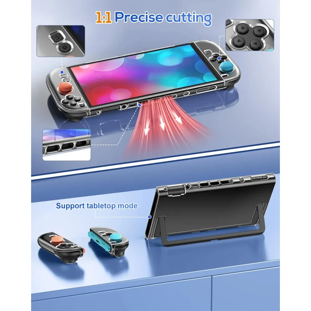 Funda rígida transparente para PC para controlador Joycon NS Switch 2, cubierta protectora dividida, Protector de carcasa de piel para accesorios Switch 2 - imagen 5