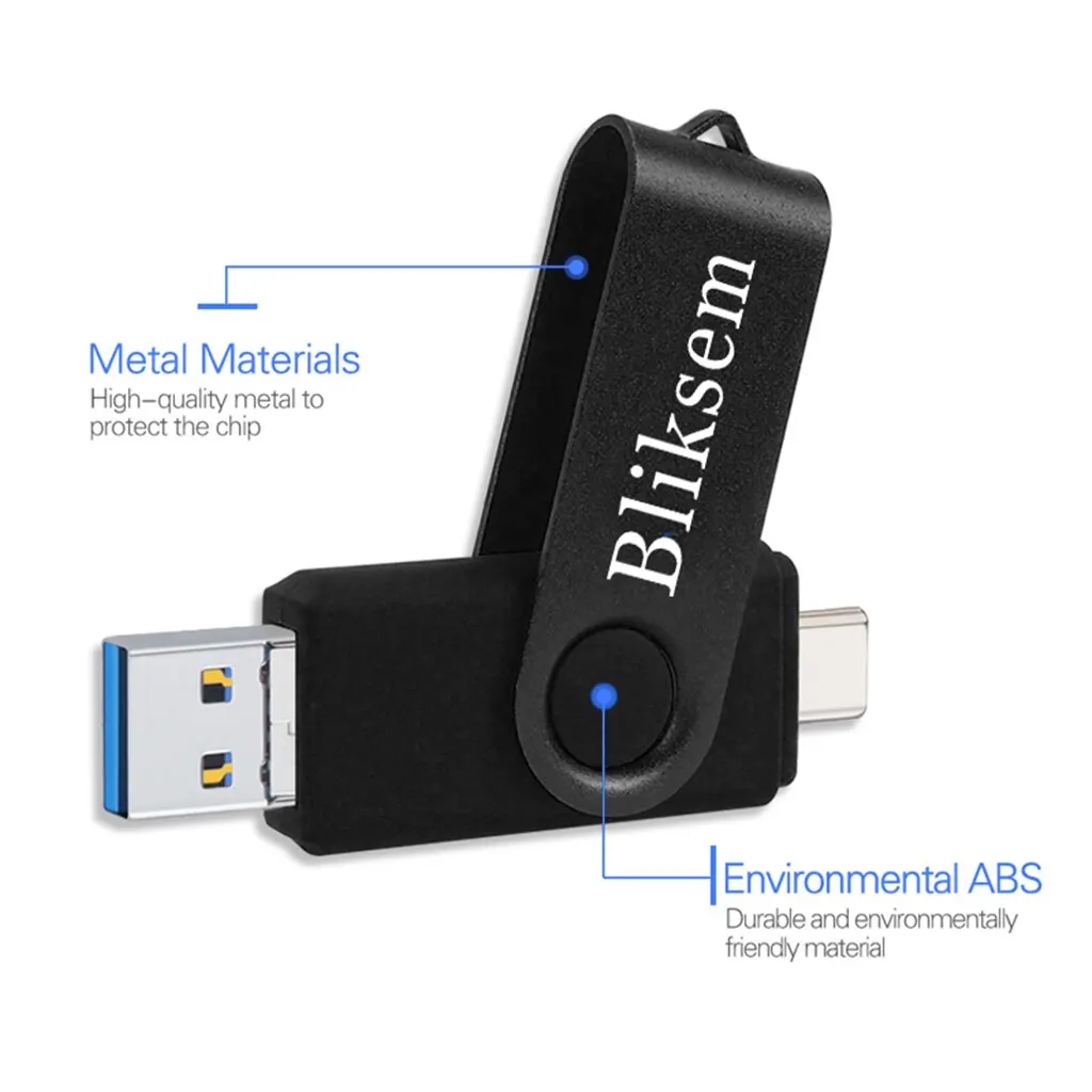 Bliksem 3IN1 Pendrive 64GB TYPE C Memory Stick OTG 64GB 2,0 para PC Teléfono Móvil USB Flash Drive Pen Drive 64GB USB OTG - imagen 4