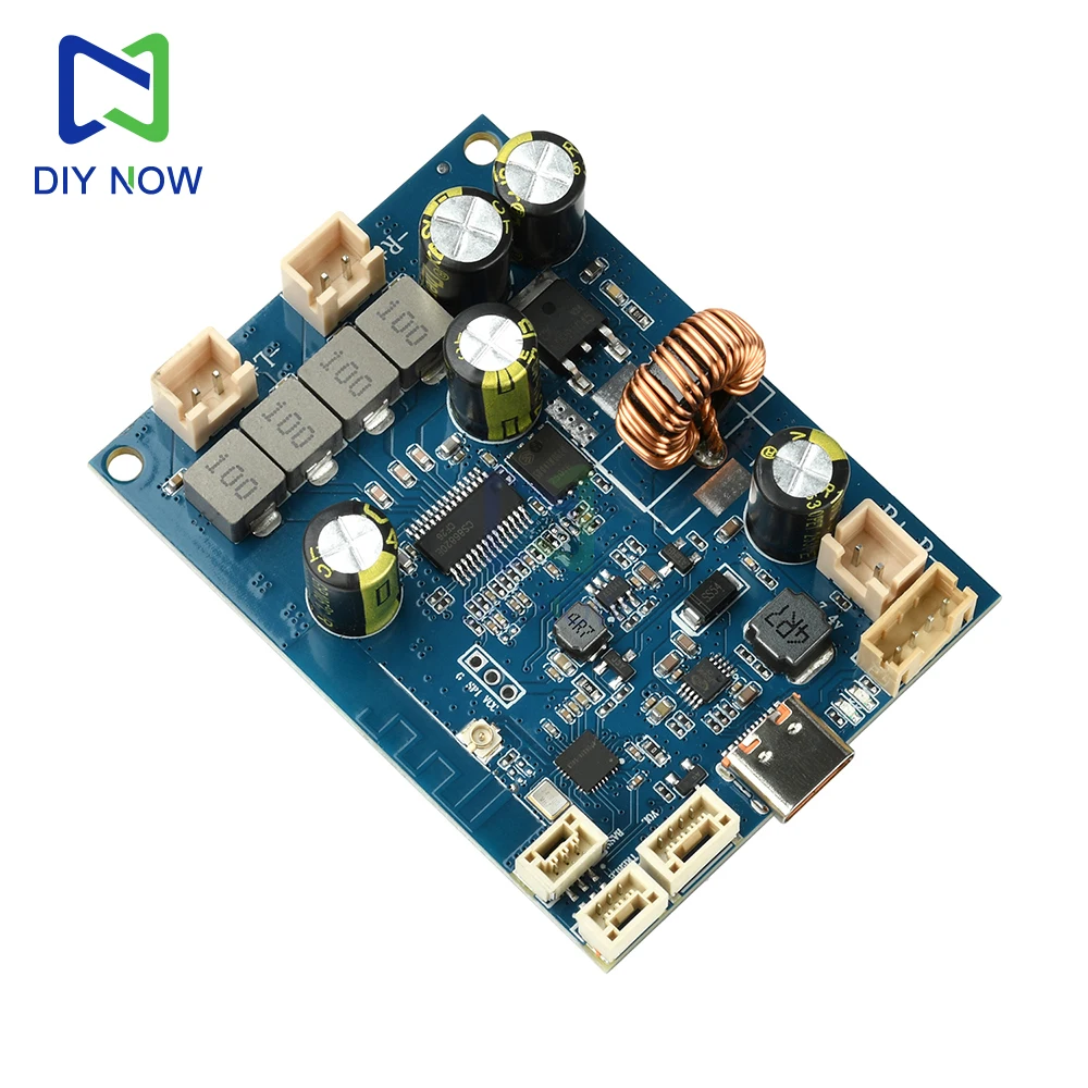 Módulo amplificador Bluetooth renovable de 2x25W, conector para auriculares de 3,5mm, perillas de entrada/salida, agudos/bajo, carga integrada de 7,4 V - imagen 5