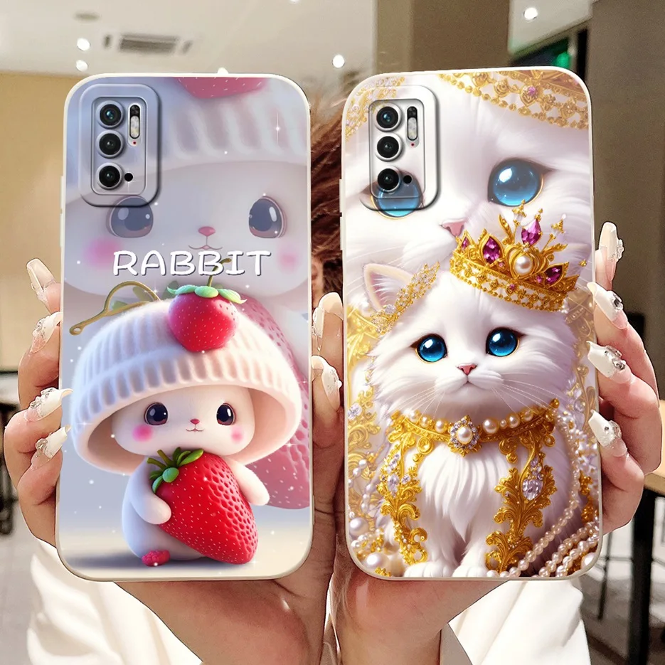 Pour Xiaomi Redmi Note 10 5G étui nouveau luxe bonbons peint couverture souple TPU coque de téléphone pour Xiaomi Redmi Note 10T Note10 T 5G Fundas - imagen 4