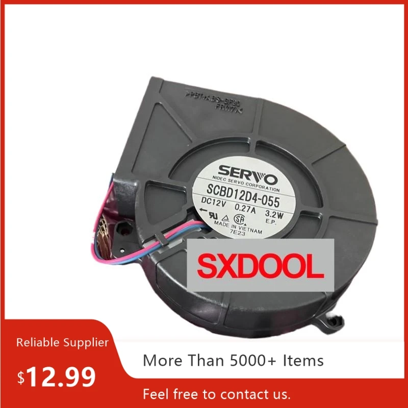 Para SERVO SCBD12D4-055 12V 0.27A 3.2W ventilador de refrigeración Turbo de 2 cables - imagen 2