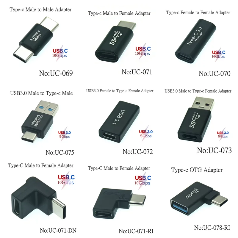 1 Uds. Adaptador Universal OTG tipo C USB C macho a USB-A macho hembra convertidor para Macbook Huawei Samsung Note Ipad conector - imagen 3