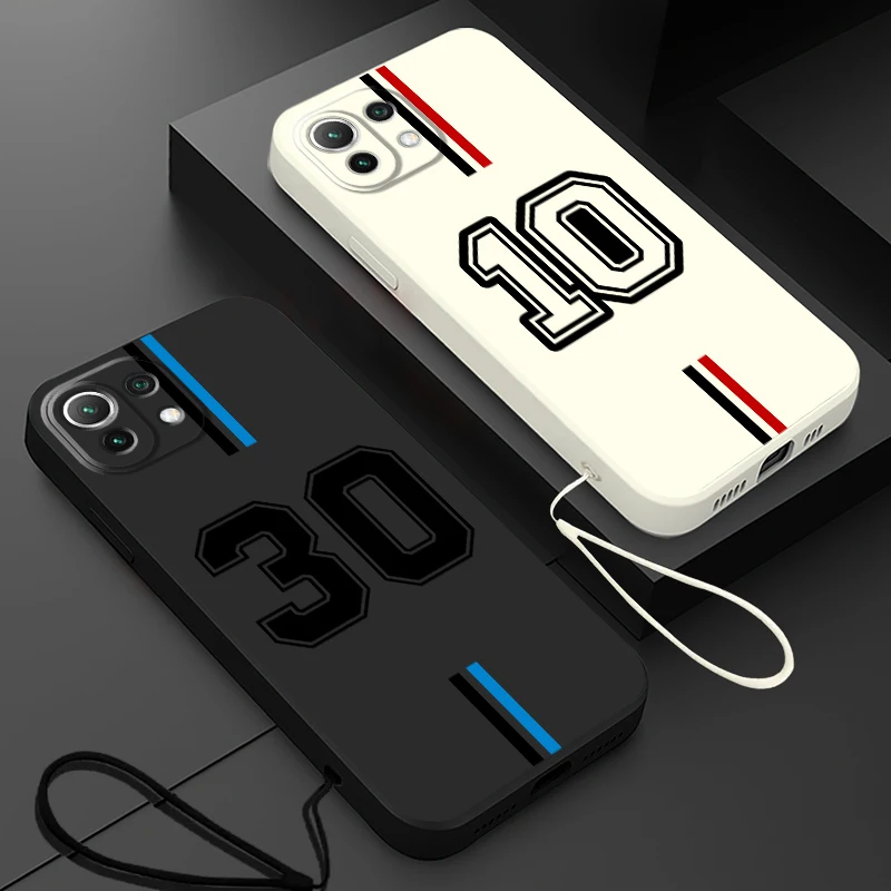 Funda de teléfono con número de bola de pie para Xiaomi Mi 13 10T 11T 12T Pro 11 12 Lite, funda suave