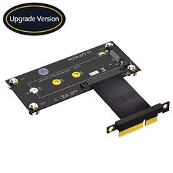 Cable de extensión placa expansión con almohadilla magnética, 10cm, M.2 NVME Key M a PCI Express X4, compatible 2230, 2242, 2260, 2280, SSD