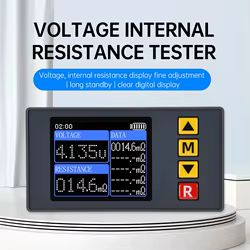 Nuevo TS457 DC5V voltaje probador de resistencia interna Detector AC 4 cables voltímetro ajustable analizador de batería con Clip Kelvin
