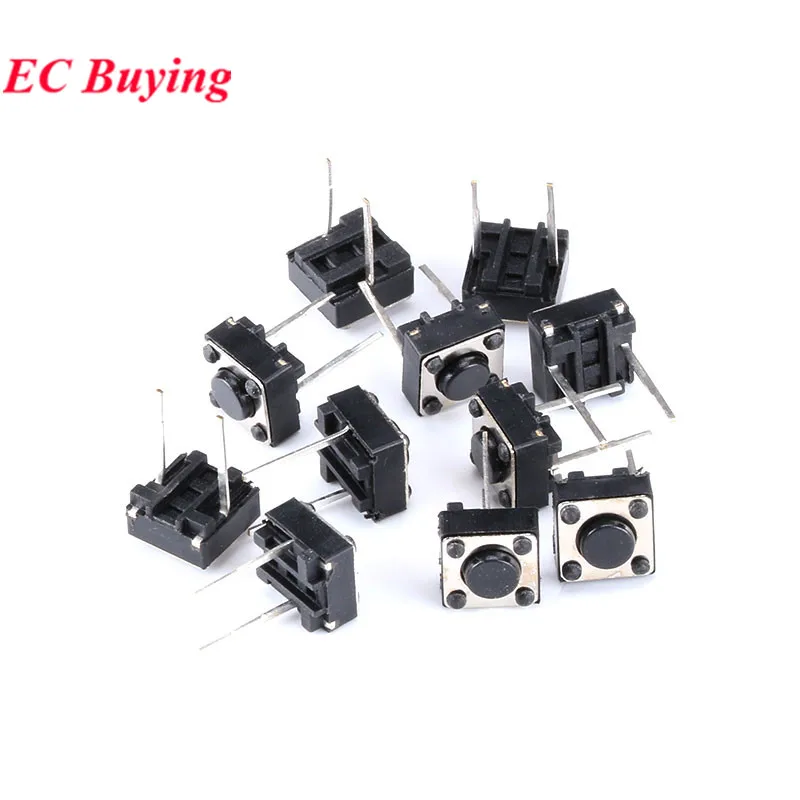 20-100 Uds 6*6*7 6*6*5 6*6*4,3 MM Micro táctil interruptor de botón Horizontal de dos patas 7MM 5MM 4,3 MM Horizontal Vertical - imagen 3
