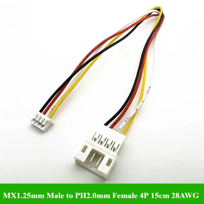 1/5/10/30/50 unids/lote MX1.25mm macho a PH2.0mm hembra 2P 3P 4P cable terminal 15cm 28AWG cable de juguete para niños JST MX1.25 PH2.0 - imagen 5