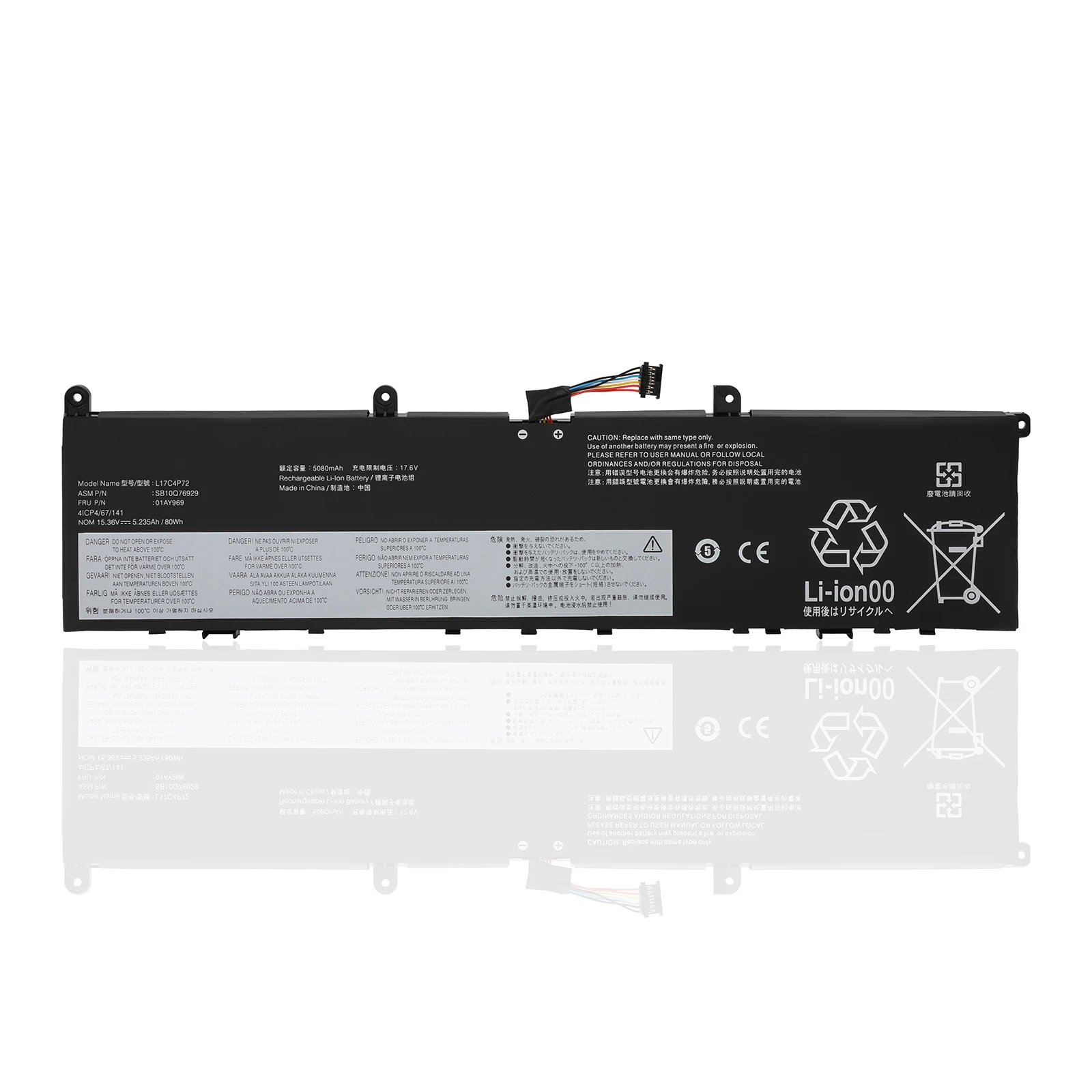 YOOFAN0-batería para ordenador portátil, pila para Lenovo ThinkPad P1 GEN2-20QT 20MD,X1 EXTREME-20MG 01AY969 01AY968, L17M4P72 L17C4P72 01YU911 - imagen 3