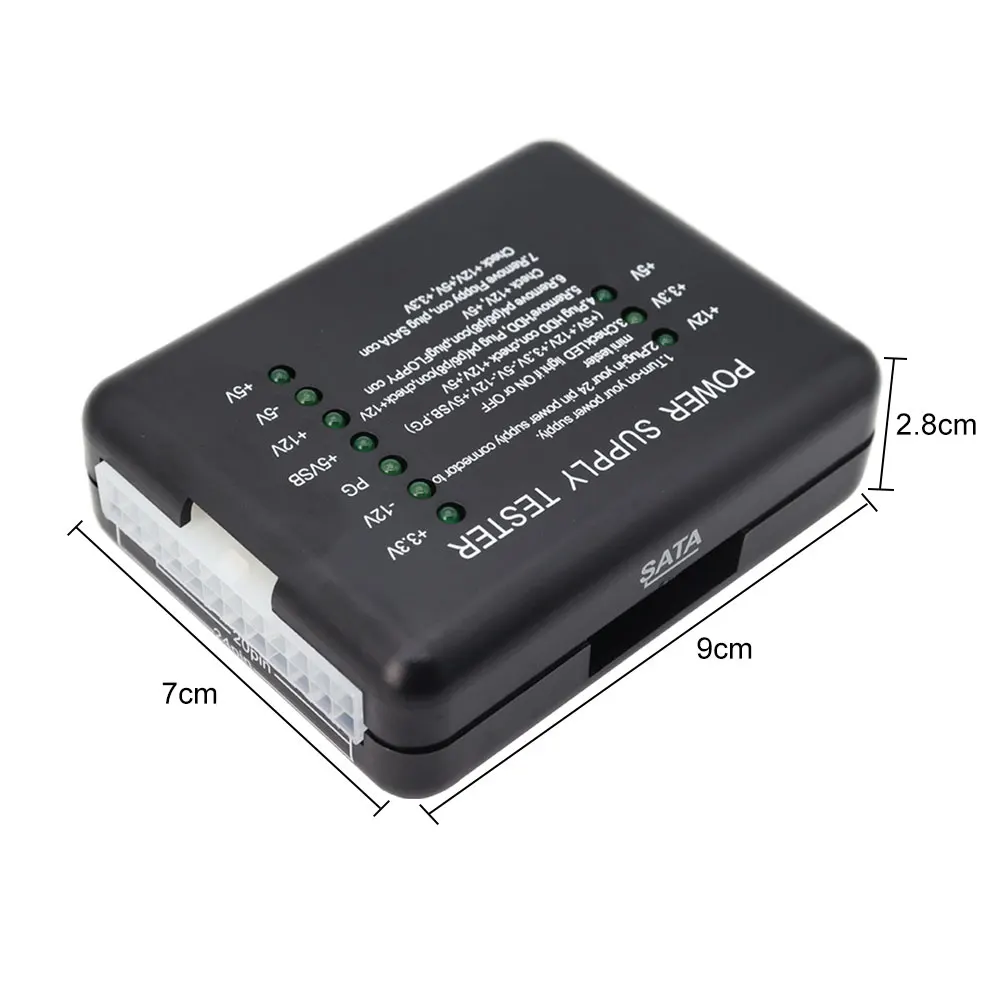 Probador de fuente de alimentación de computadora Fuente de alimentación ATX Probador de fuente de alimentación de chasis de computadora de diagnóstico Conector ATX - imagen 5