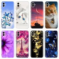 Funda TPU Samsung Galaxy A04 – Diseño Gato Mariposa Antigolpes