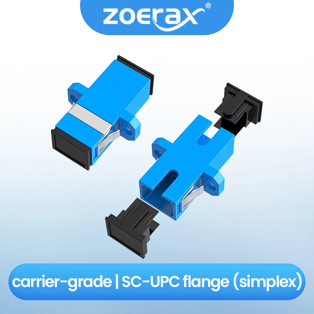 ZoeRax 10 Uds SC a SC adaptador de fibra óptica hembra brida cabeza acoplador adaptador cuadrado UPC APC Simplex acoplador óptico dúplex