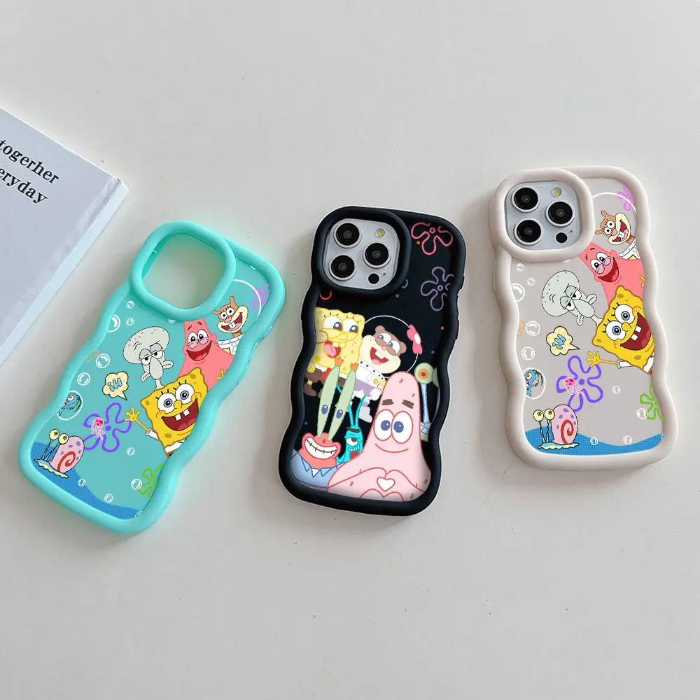 Funda de teléfono bonita para S-SpongeBobs Patricks Star Xiaomi Redmi 14C 13C 12C 9T Note 13 12 11 10 9 Pro Plus 4G 5G funda de silicona suave - imagen 4