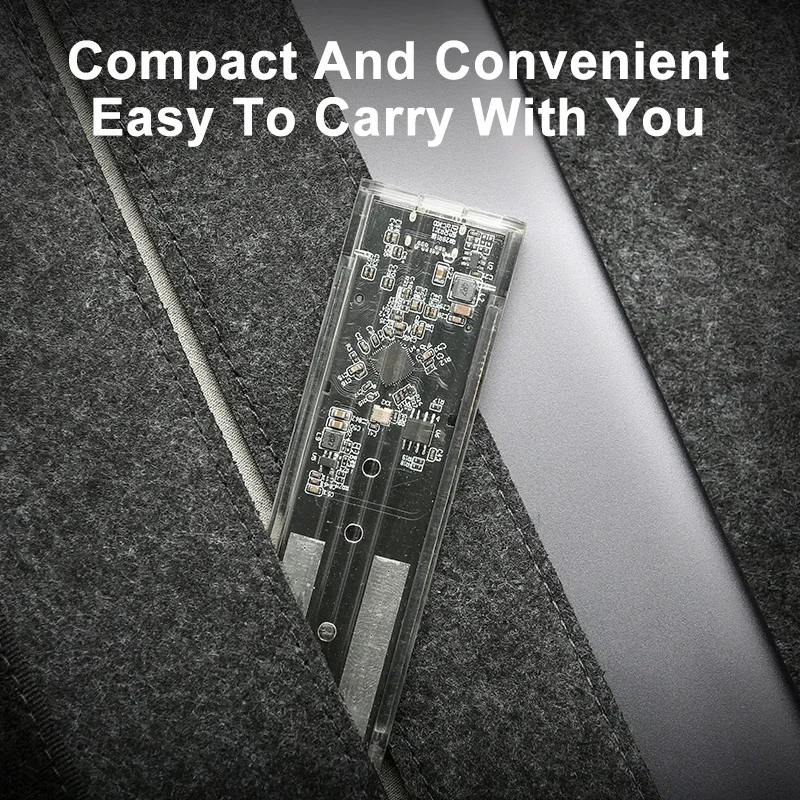 Caja M.2 NGFF SATA SSD USB tipo C caja de disco duro externo transparente herramienta gratis adaptador de carcasa de 5Gbps para 2230 2242 2260 2280 - imagen 5