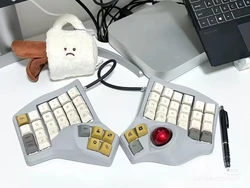 Charybdis4X6 MK2 – Teclado mecánico ergonómico con trackball