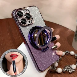 Funda Samsung A53 Silicona Gradiente Soporte Espejo Brillante Pulsera