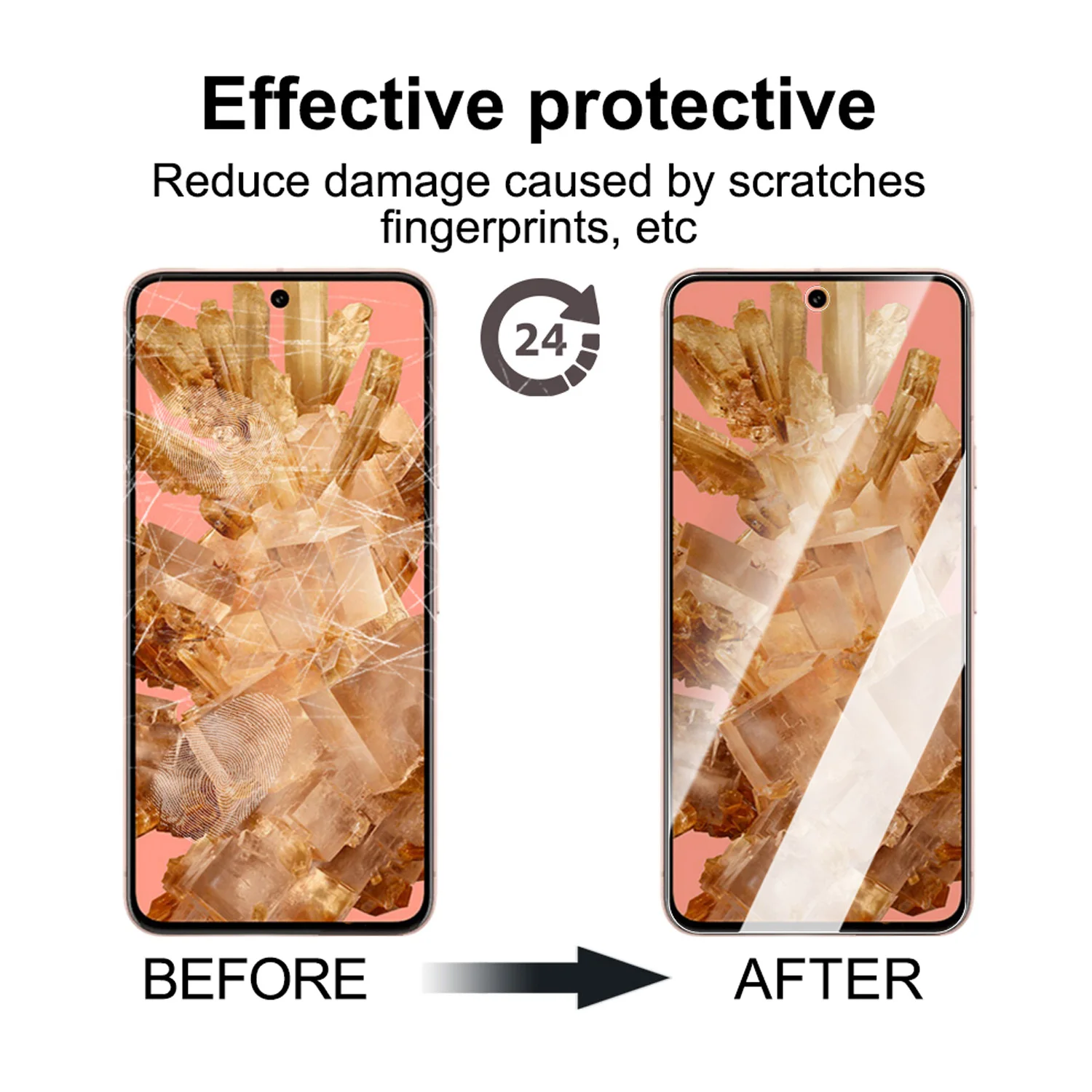 Protector de pantalla sin polvo para Google Pixel 9/10 9Pro 10Pro, película protectora de vidrio templado de fácil instalación para Pixel 9 10 Pro XL - imagen 3