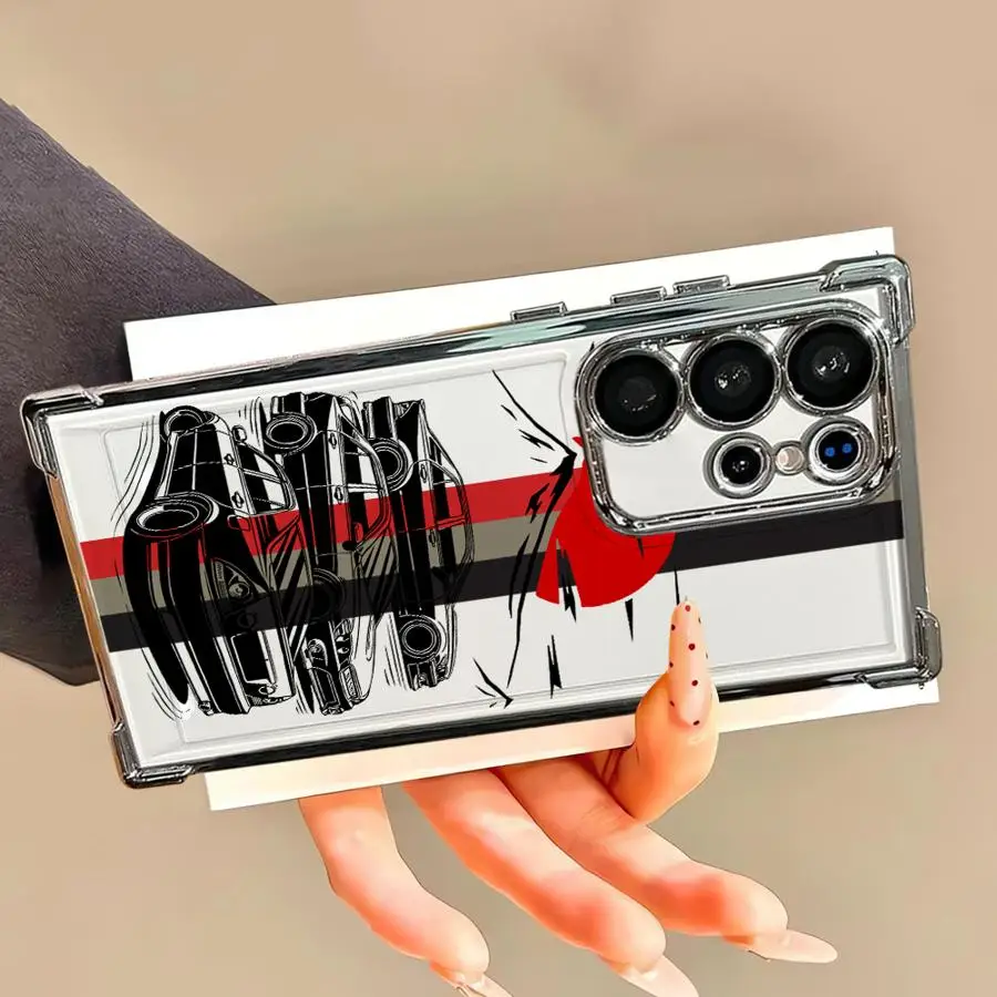 Funda de teléfono japonesa JDM Sports Cars para Samsung Galaxy S21 Plus S22 Ultra S23 S24 S25 Edge S20 FE, funda transparente - imagen 5