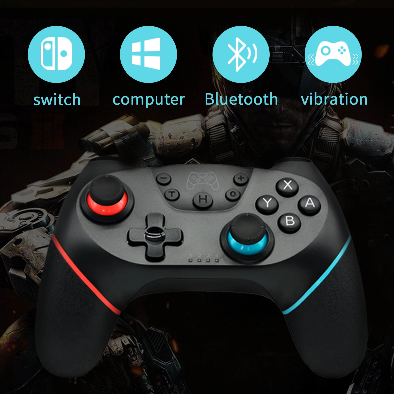 Control Bluetooth inalámbrico USB para Nintendo Switch y controlador OLED Lite Gamepad Joystick juego Pad PC Comando gatillo Kit de juego - imagen 3