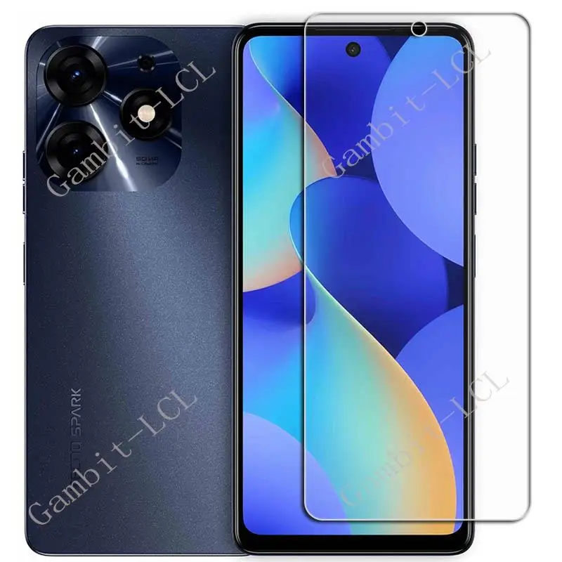 Para Tecno Spark 5 Air 6 Go 2020 2021 2022 2023 7P 7T 8 8T 8P 8C 9 9T 10 4G 5G 10C Protector de pantalla cubierta de película de vidrio templado - imagen 3
