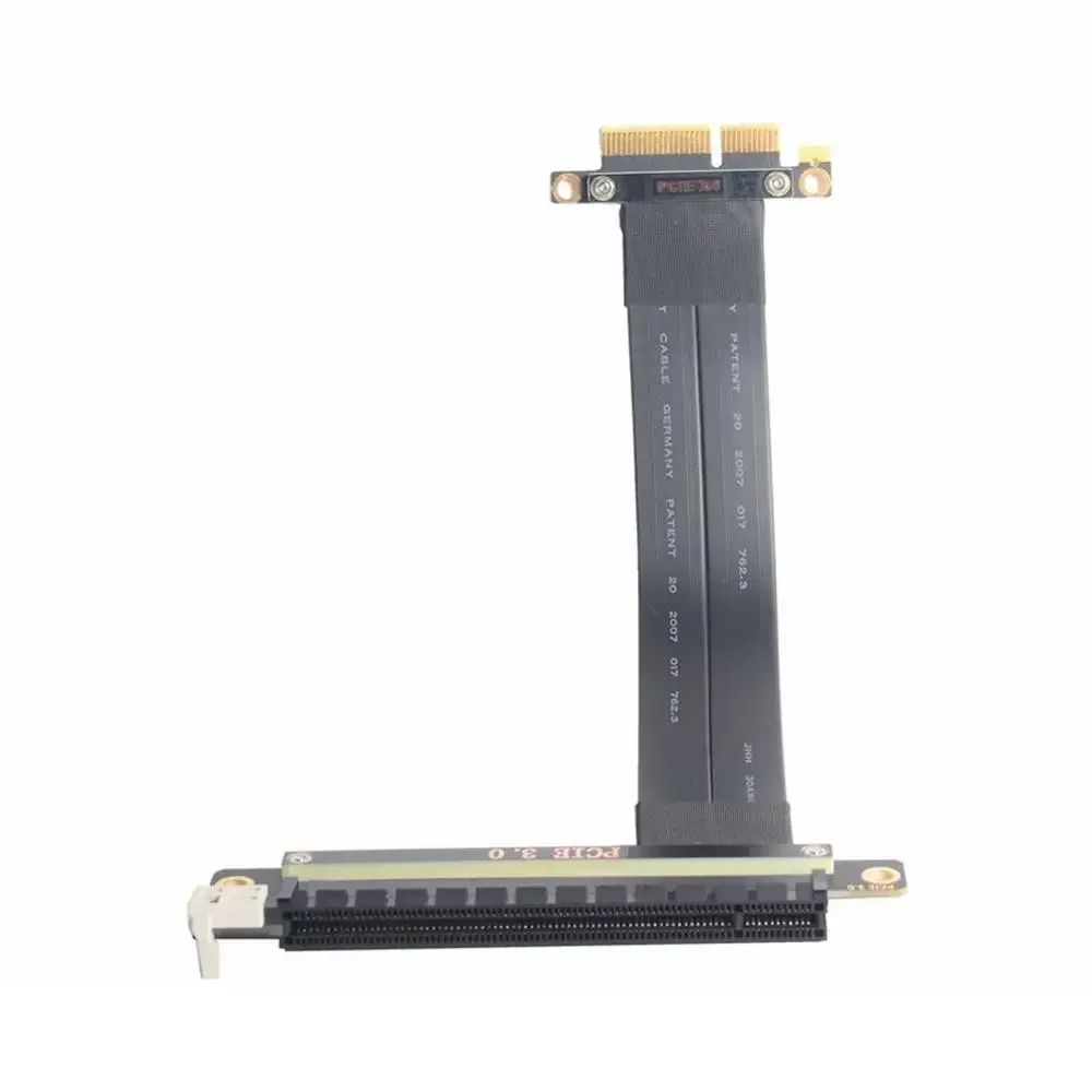 Cable de extensión vertical PCI-E de 4X a 16X, Cable adaptador extensor PCI Express PCIe X4 a X16, 0,05 m - 1m, montaje GPU recto de 180 grados - imagen 3