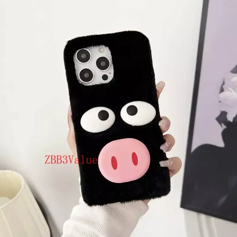 Funda de felpa para teléfono móvil, carcasa bonita de cerdo para OnePlus 11R 11 10T 10R 10 9RT 9Pro 9 9R 8TPlus 8T 8Nord 8 Pro 7T Pro 7T 7Pro 6T 5T 5 - imagen 3