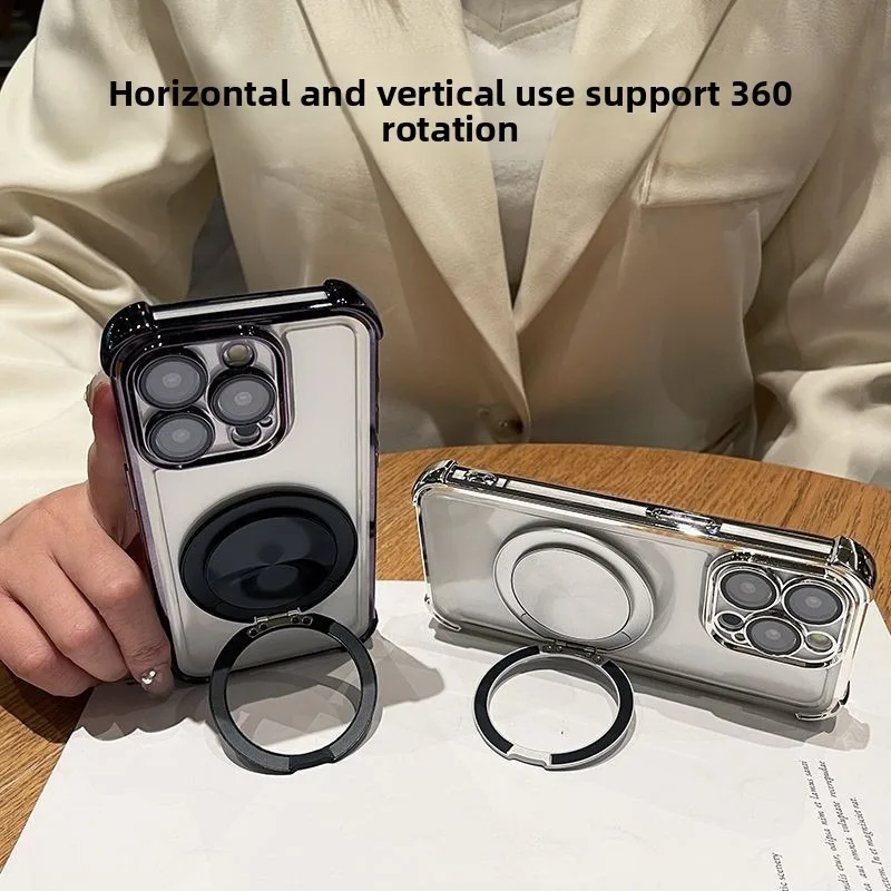 Funda de teléfono transparente a prueba de golpes de lujo para Infinix Note 40 Pro Plus 30 Smart 9 8 Hot 40 50i 30i soporte magnético cubierta de parachoques - imagen 5