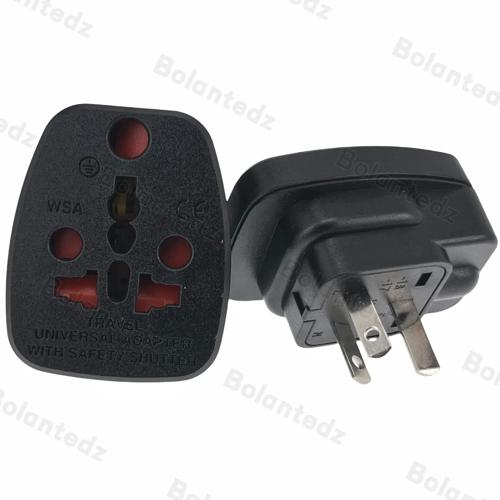 Bolantedz 1 Uds Universal UE EE. UU. Reino Unido AU Japón suizo Alemania Francia Sudáfrica a AU australiano China tipo I enchufe adaptador 10A 250V - imagen 4
