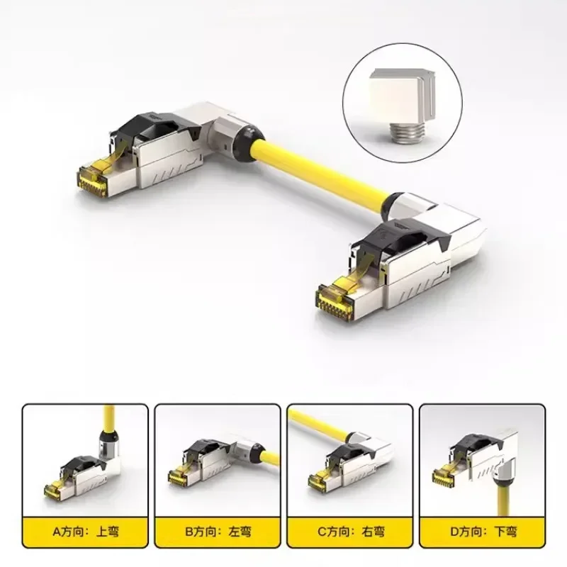 Conector RJ45 Cat8 Cat7 Cat6A Ethernet, enchufes blindados sin herramientas para Cables Lan de red, enchufe de terminación RJ 45, adaptadores 8P8C - imagen 5