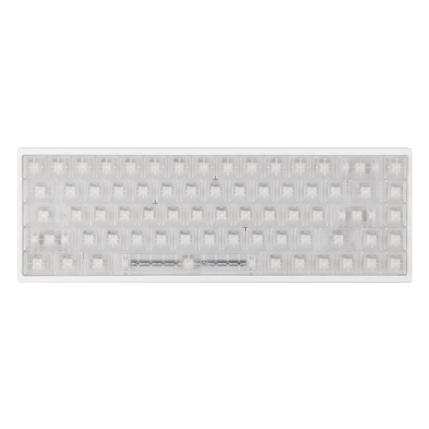 Juego de teclas transparentes en blanco, tapas de teclas escarchadas con perfil de cereza, personalizadas para teclado mecánico retroiluminado, ABS, GK64, 138 teclas - imagen 5