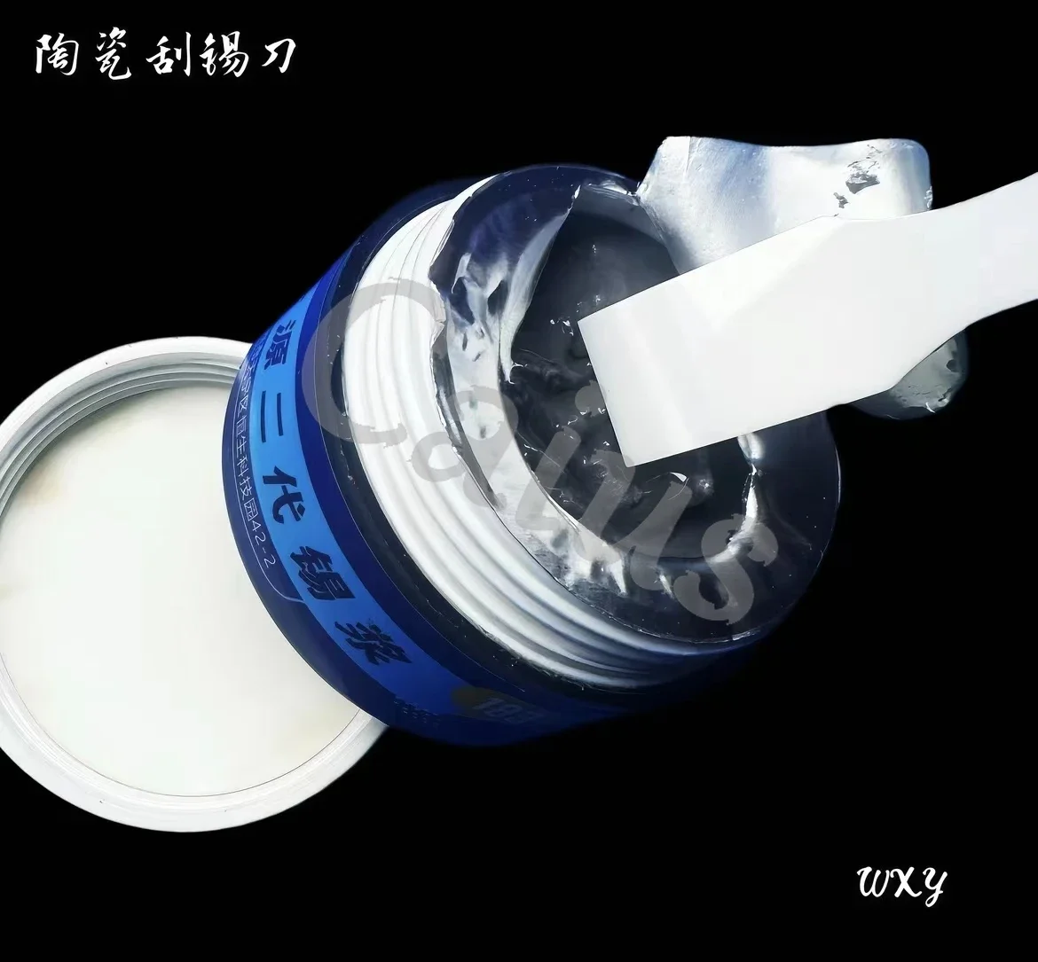 WXY-rascador de estaño de cerámica, pasta de soldadura, cuchillo raspador, antiestático, no magnético, resistente al desgaste para Reballing de plantilla BGA - imagen 2