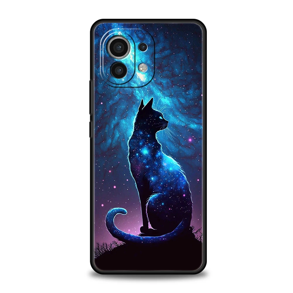 Funda de teléfono Cat Van Gogh cielo estrellado para Xiaomi 15 14 13 12 Lite 14T 13T 12T Pro Poco X7 X6 X5 X4 X3 NFC F7 Ultra F6 Pro - imagen 3