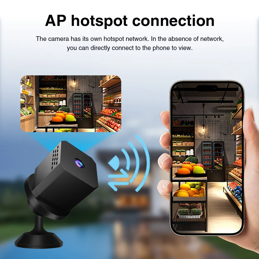 Mini cámara HD 1080P con detección de movimiento, cámara inalámbrica WiFi, monitoreo remoto, visión nocturna, videocámara de vigilancia de seguridad para el hogar - imagen 2