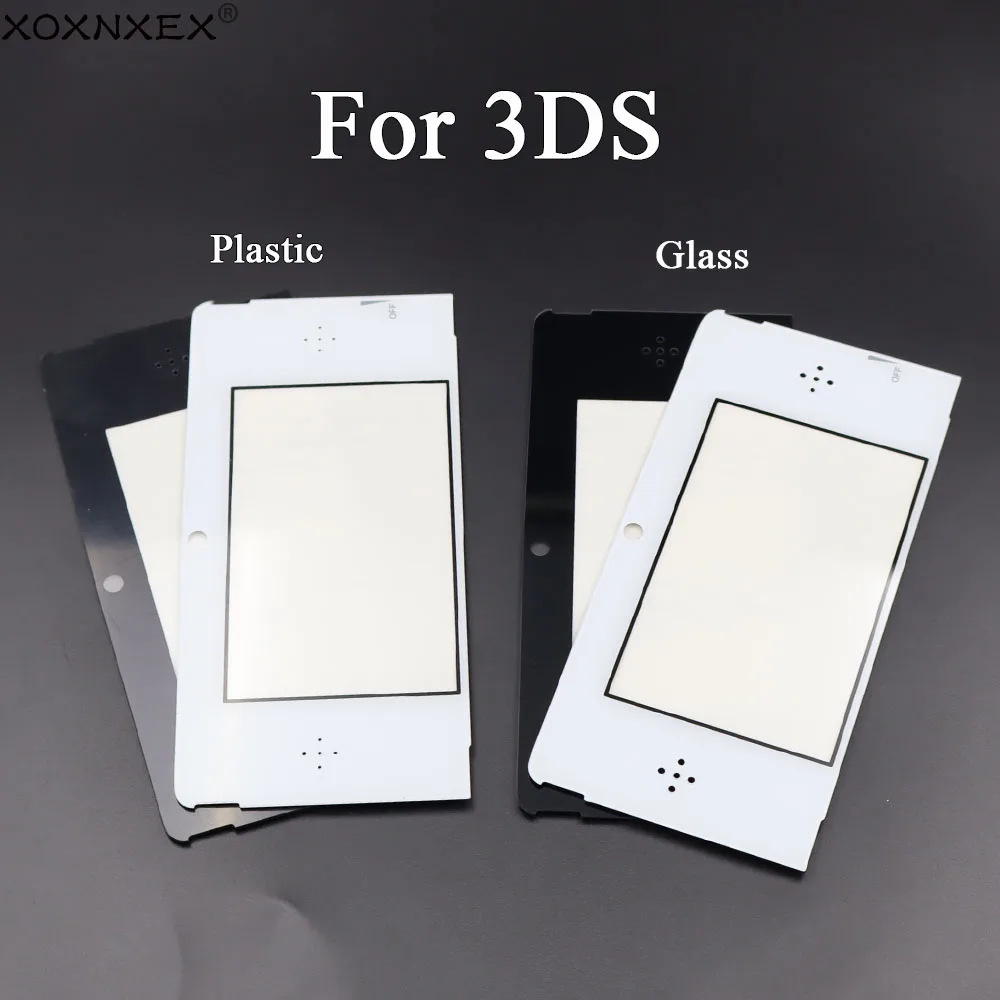 XOXNXEX 1 Uds reemplazo de lente de cubierta protectora de pantalla superior de plástico o vidrio para LCD frontal 3DS