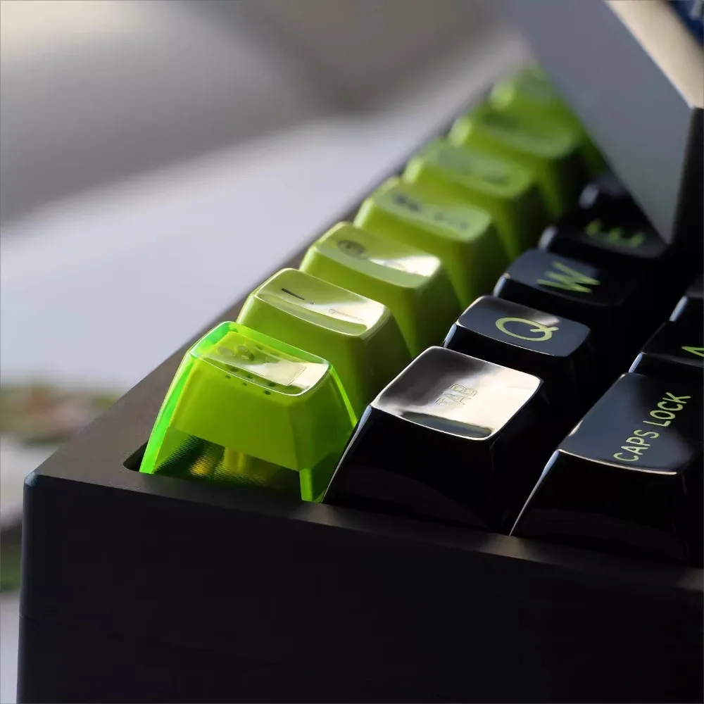Teclas JTK HSA para teclado mecánico, personalización de dos colores brillantes, tapas de teclas ABS JTK HSA, accesorios para juegos R1 R3, regalo opaco - imagen 3