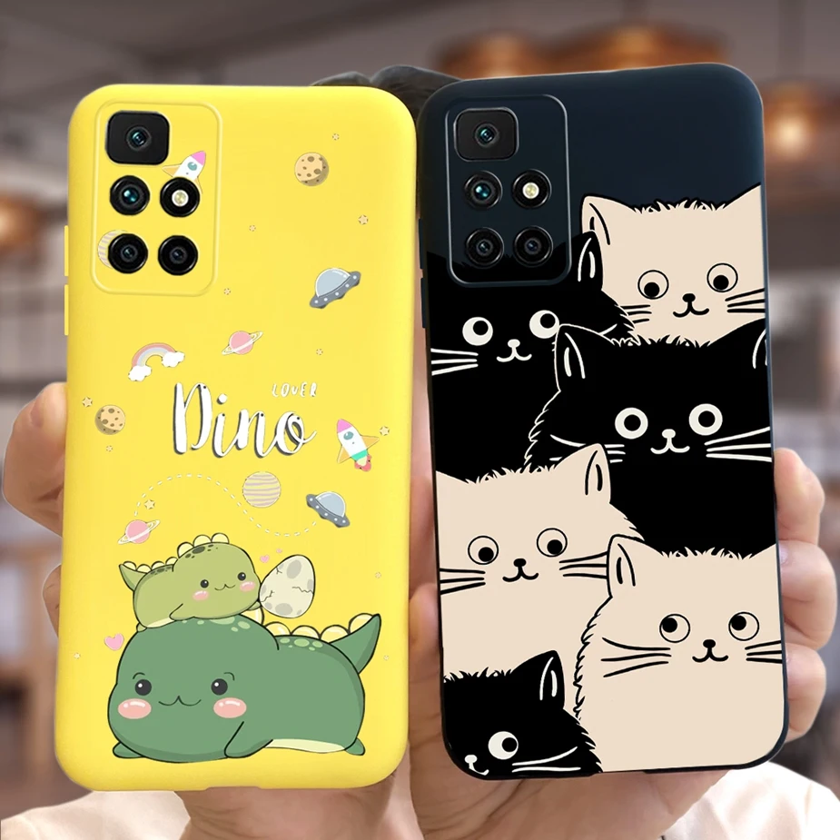 Funda con dibujos de dinosaurios para Xiaomi Redmi 10 2022, carcasa suave de TPU para Redmi 10 Prime, carcasa trasera de 6,5 pulgadas, parachoques - imagen 4