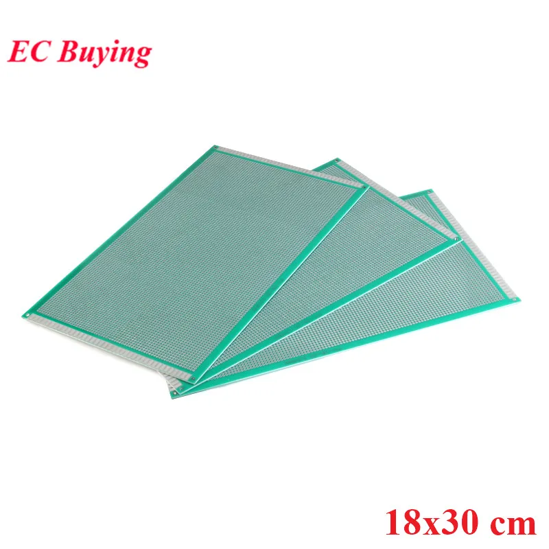Placa PCB de circuito impreso Universal prototipo de doble cara de 18x30cm, placa de orificio de prototipo de paso de 2,54mm para Arduino 18*30cm