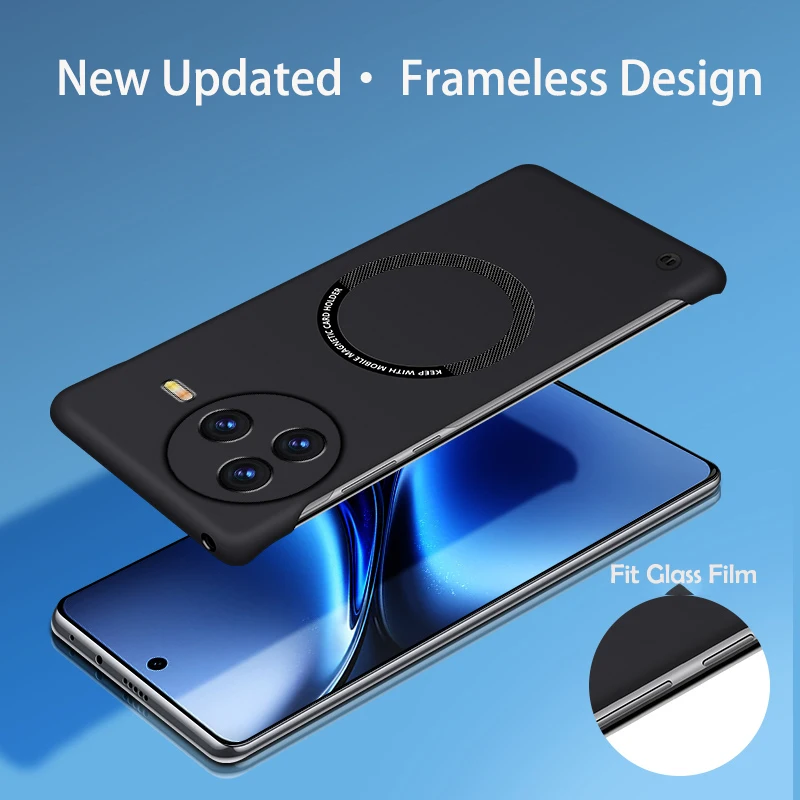 Funda de teléfono de Color sólido sin marco magnética ultradelgada de lujo para Xiaomi Poco F7 Ultra Pro cubierta a prueba de golpes - imagen 5