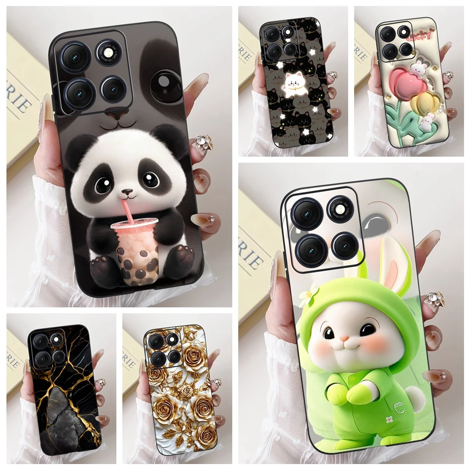 Funda a prueba de golpes para Motorola Moto G86 Power Case lindo conejo de dibujos animados Funda de teléfono de silicona suave para Moto G56 G 86 G86Power Funda