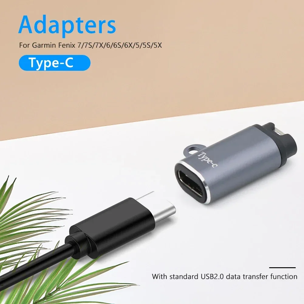 Adaptador de cargador USB tipo C/Micro/ios para reloj Garmin Fenix 7/6/5 Instinct 2S Venu 2 Plus EPIX forerunner 745, convertidor de carga - imagen 3