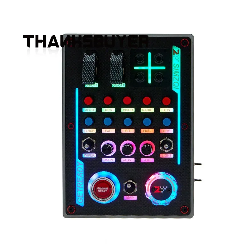 SIMZQI X5 caja de botones, simulador de carreras Sim, caja de controlador RGB para Thrustmaster Simagic Fanatec
