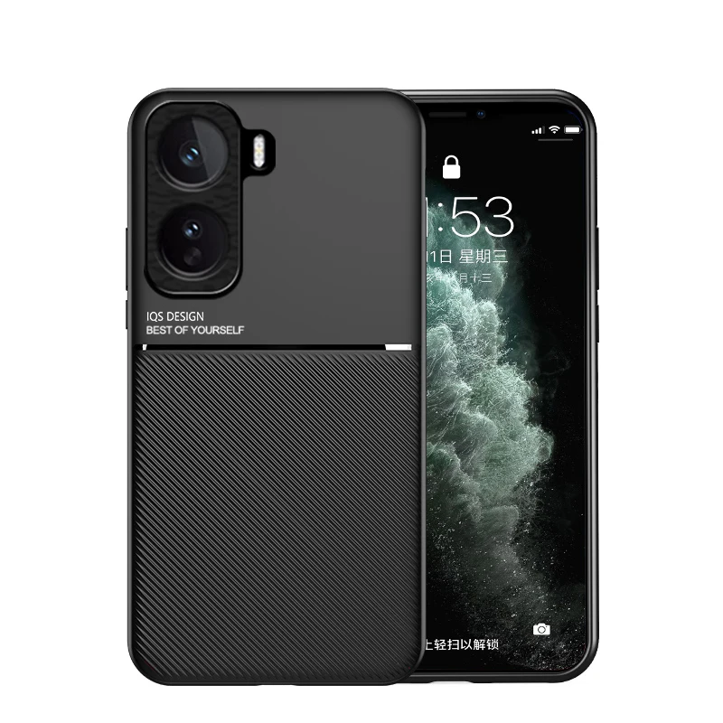 Funda para VIVO IQOO Neo 11, textura de cuero, funda mate ajustada magnética de estilo empresarial para VIVO IQOO Neo11, parachoques a prueba de golpes - imagen 5