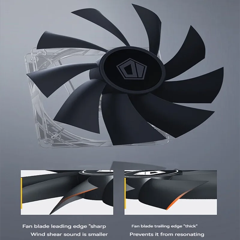 ID-COOLING XF-120-K PWM ventilador con cubierta de PC 120mm ventilador de refrigeración de CPU Control de velocidad ventilador silencioso hidráulico para caja de computadora - imagen 2