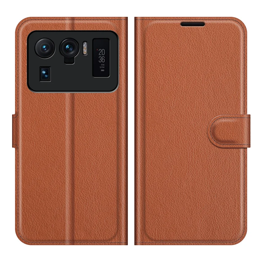 Funda con tapa para Xiaomi mi 11 Ultra, carcasa de cuero de alta calidad con soporte, con tarjetero - imagen 5