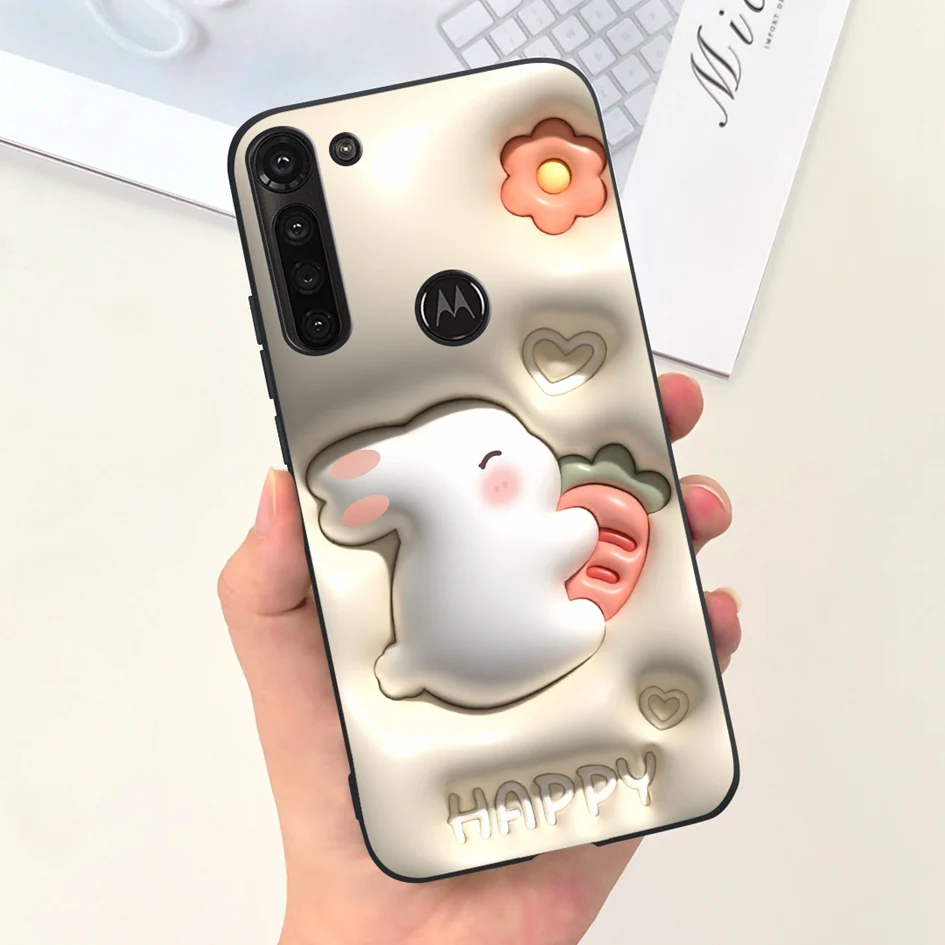 Para Motorola Moto G8 Power Funda de silicona suave a prueba de golpes TPU Funda de teléfono negra para Moto G8 Power XT2041-1 XT2041-3 Funda de dibujos animados - imagen 2