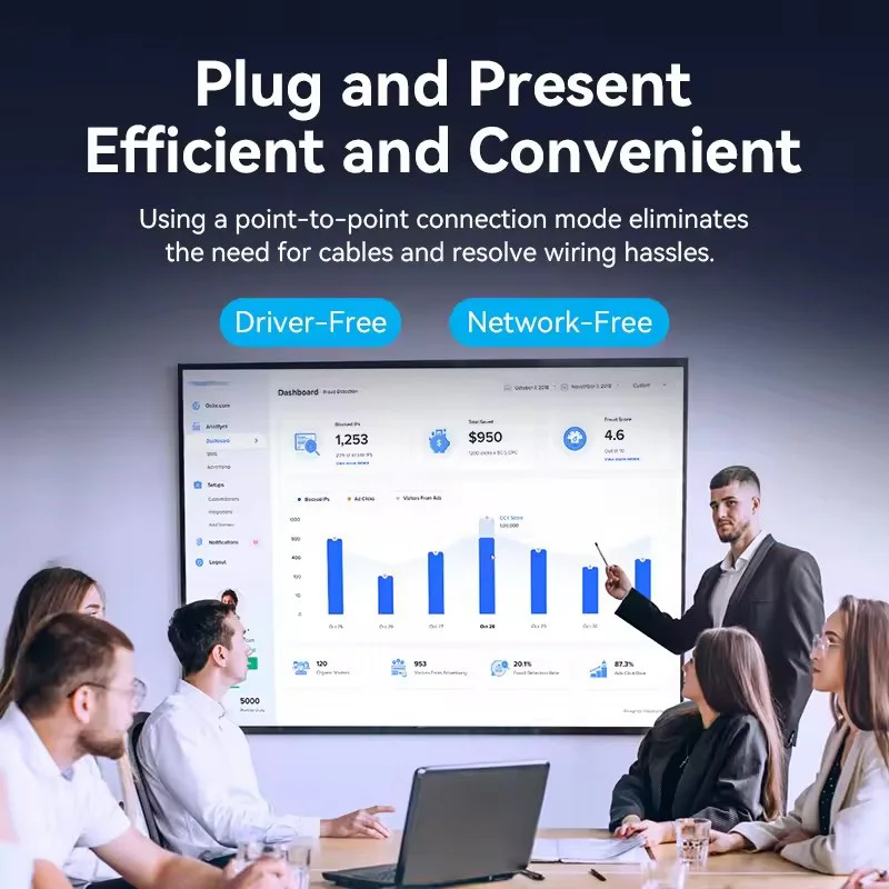Transmisor y receptor de Audio y vídeo CS7 tipo C, Cable de proyección de pantalla, extensor HDMI inalámbrico para teléfono, portátil y proyector de TV - imagen 3