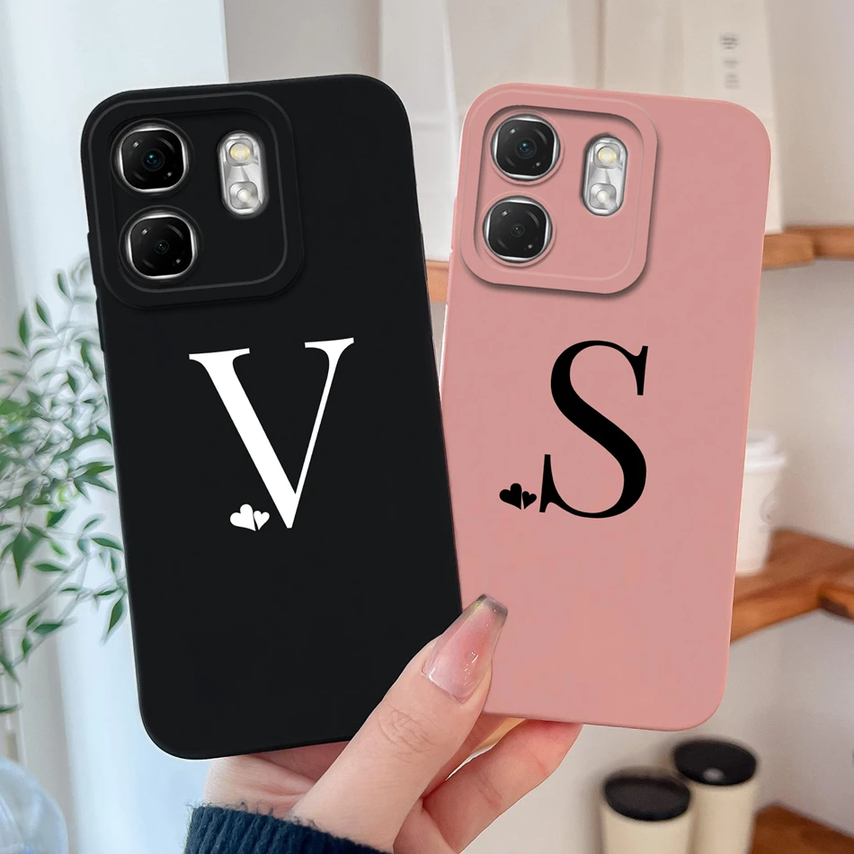 Para Infinix Smart 9 HD funda trasera con letras de corazón pequeño para Infinix Smart9 HD parachoques de protección de cámara de silicona líquida suave - imagen 2